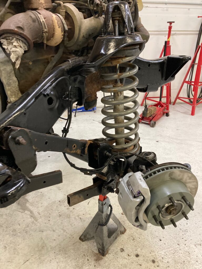 Taking out the old rusted control arms and getting ready for an upgrade!